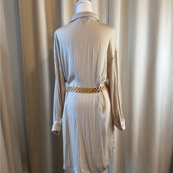Rachel Zoe Soft Taupe Long Sleeve Dress - Picture 3 of 7